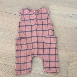 Tocoto Vintage | Plaid Bodysuit with Pockets